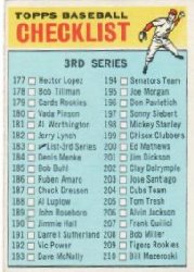 1966 Topps Baseball Cards      183A    Checklist 3 Large Print